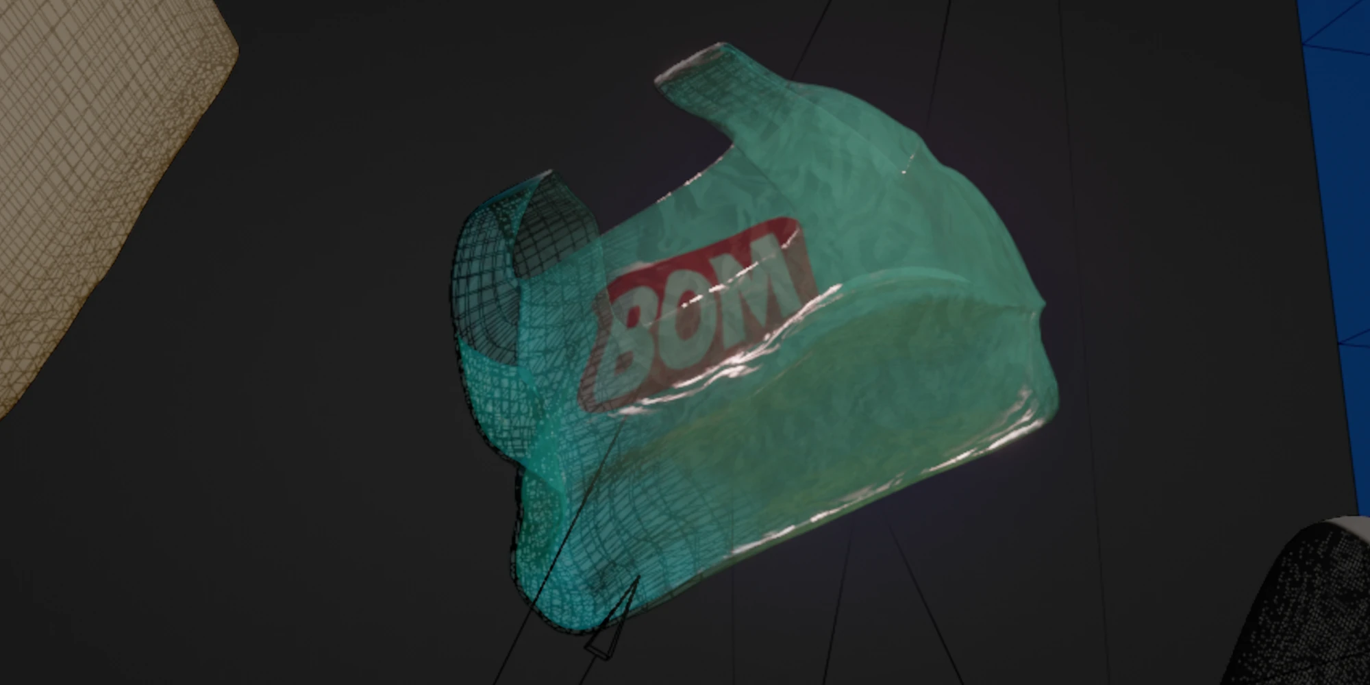 A plastic bag floating in air